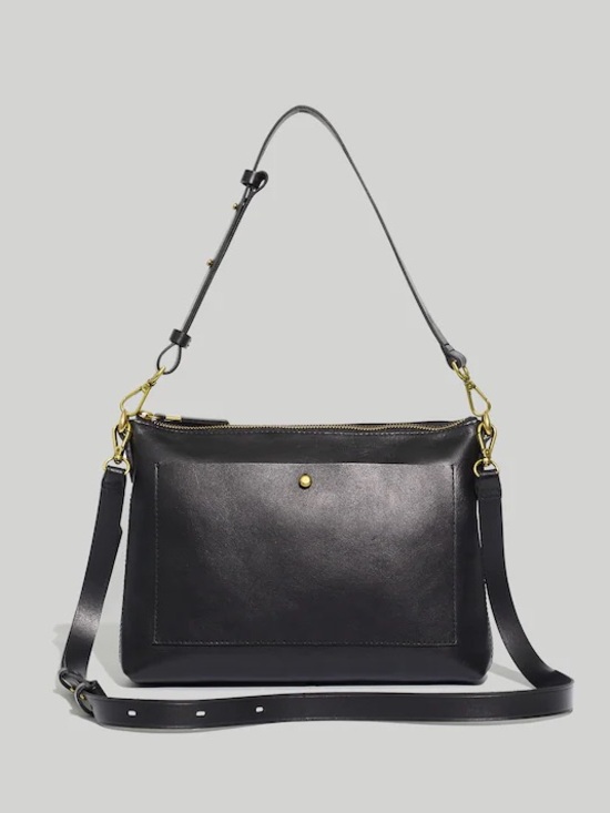 Madewell Handbags - Madewell Black Leather - The Transport Shoulder Crossbody Bag